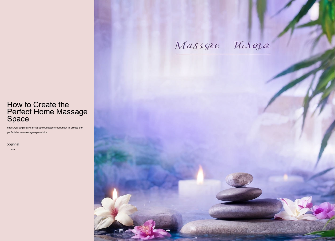 How to Create the Perfect Home Massage Space